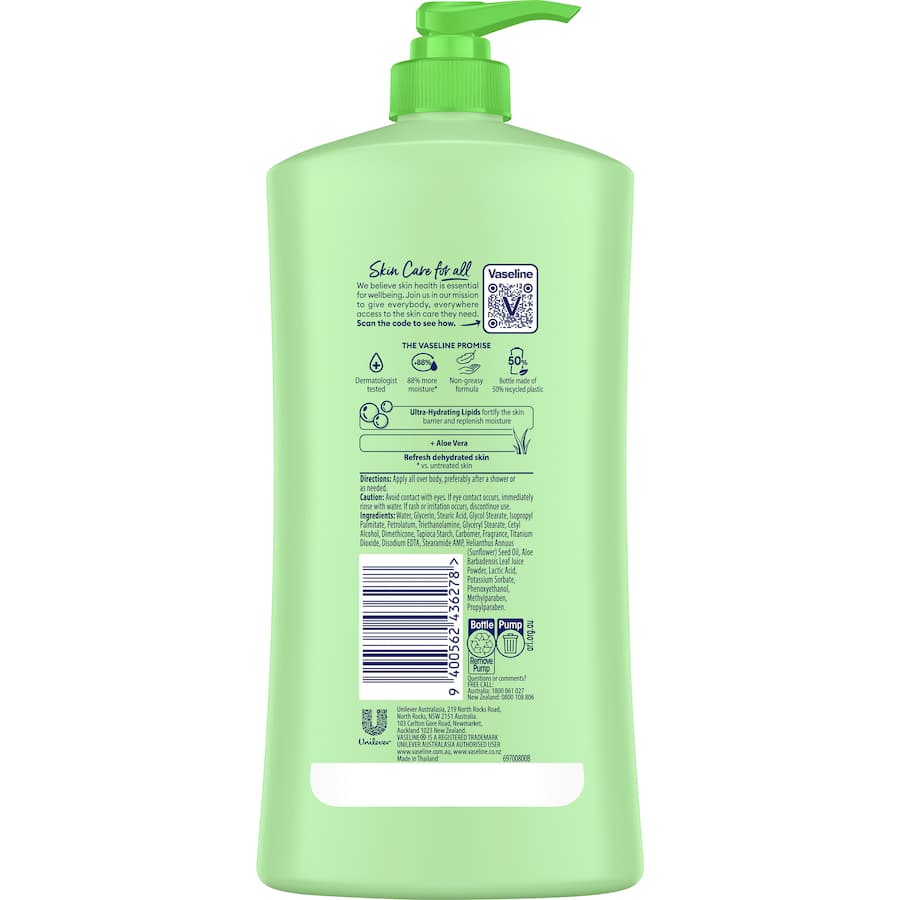 Vaseline Intensive Care Body Lotion Aloe Vera Pump 750mL