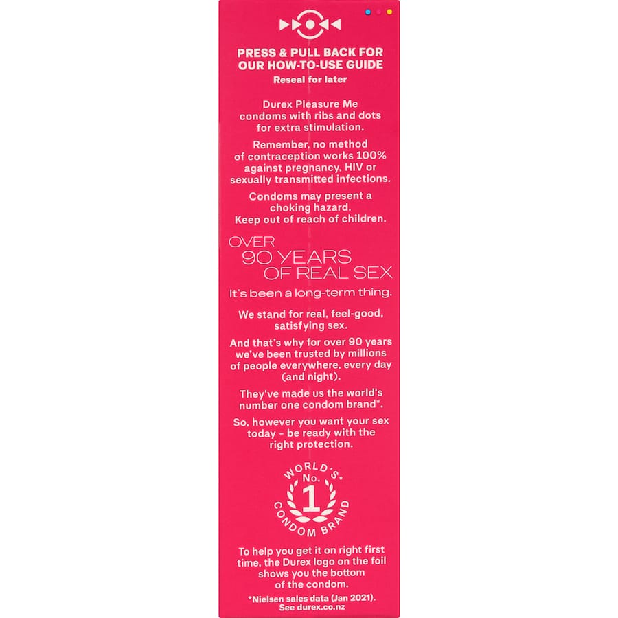 Durex Condoms Pleasure Me With Ribs & Dots 12pack