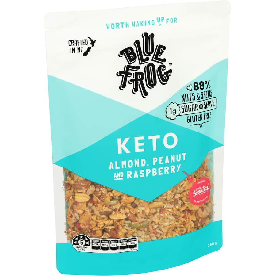 Blue Frog Keto Cereal Almond, Peanut And Raspberry 350g