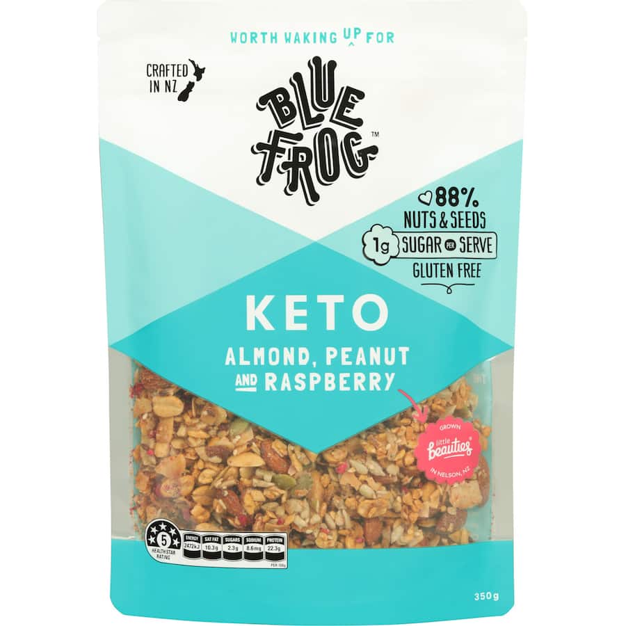 Blue Frog Keto Cereal Almond, Peanut And Raspberry 350g