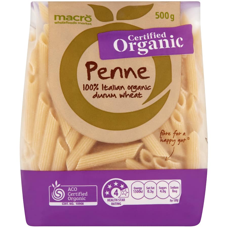 Macro Organic Pasta Penne 500g