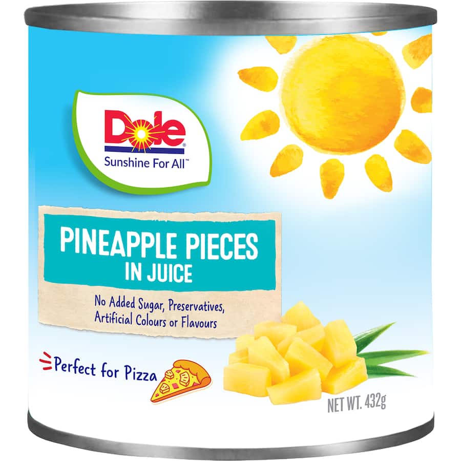 Dole Pineapple Pieces In Juice Can 432g