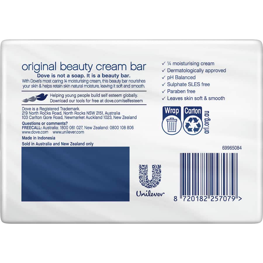 Dove Soap Bar Original 4x90g bars