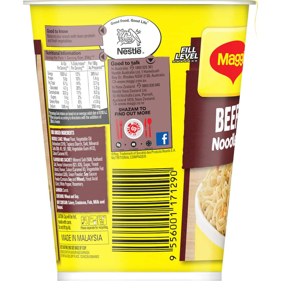 Maggi 2-minute Instant Noodles Beef Cup Cup 58g