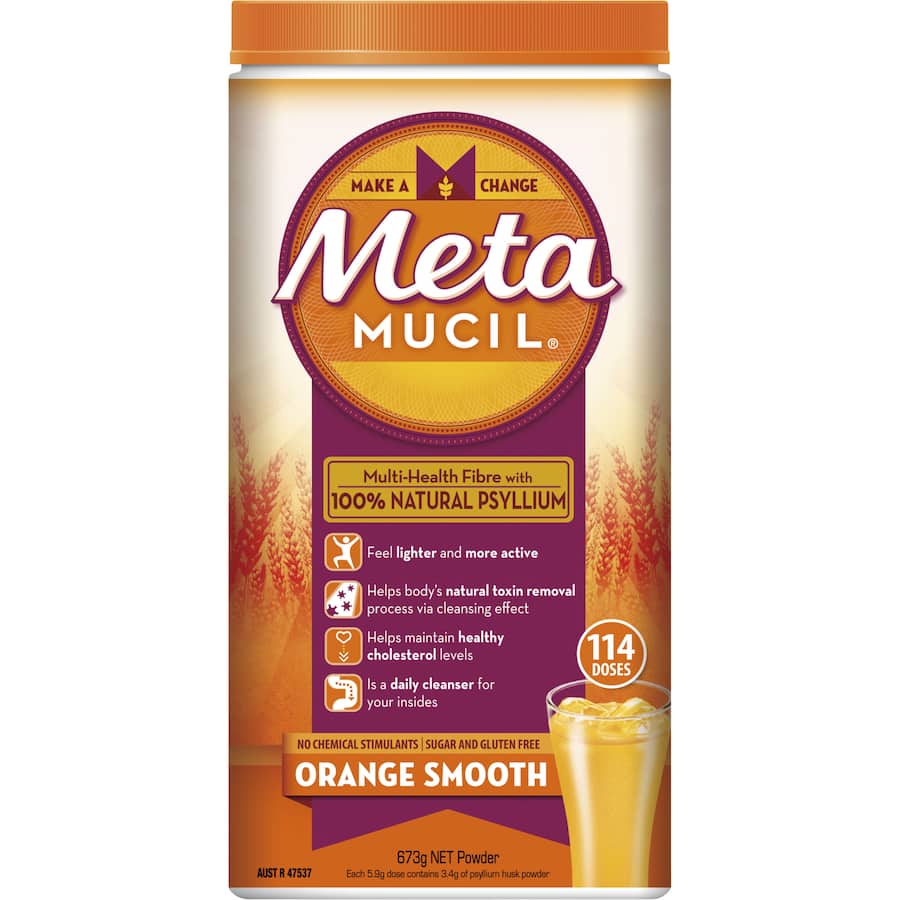 Metamucil Dietary Supplement Fibre Smooth Orange 114 Dose 673g