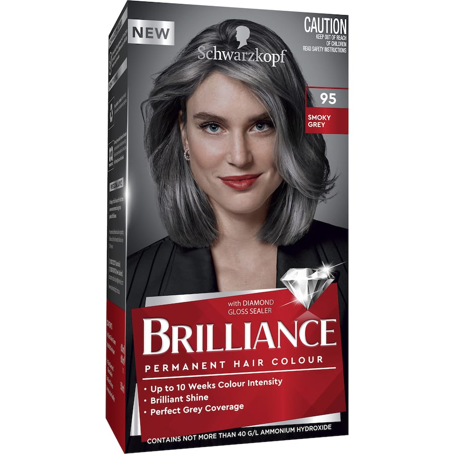 Schwarzkopf Brilliance Permanent Hair Colour 95 Smoky Grey Hair