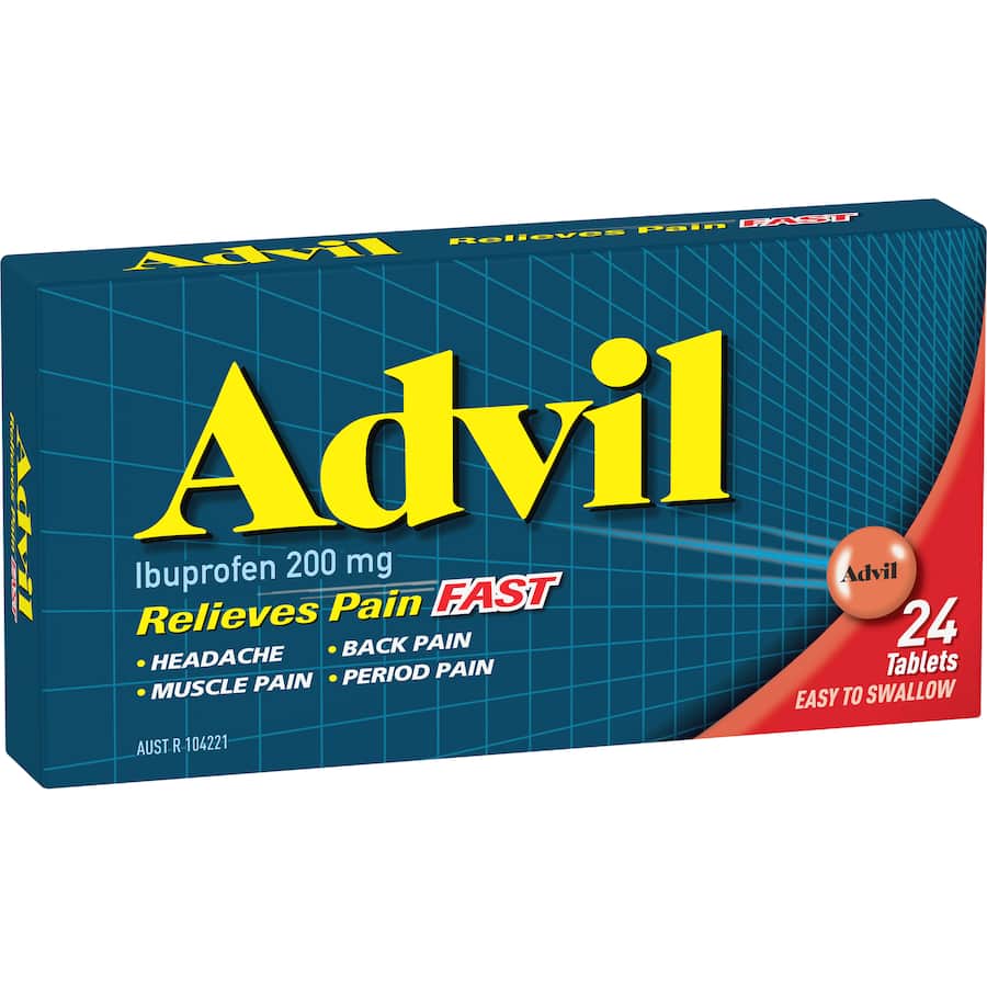 Advil Ibuprofen Pain & Fever Relief Tablets 200mg 24pack