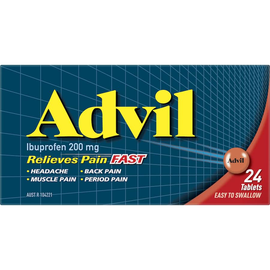 Advil Ibuprofen Pain & Fever Relief Tablets 200mg 24pack