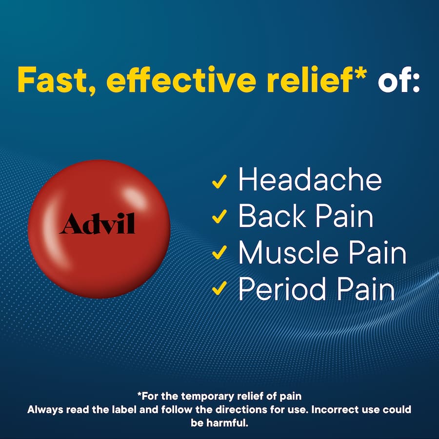 Advil Ibuprofen Pain & Fever Relief Tablets 200mg 24pack