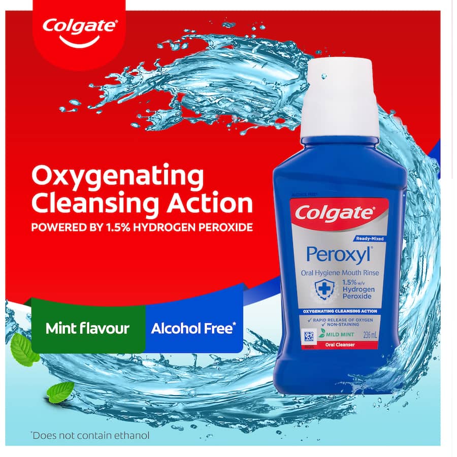 Colgate Peroxyl Mouthwash With 1.5% Hydrogen Peroxide 236mL
