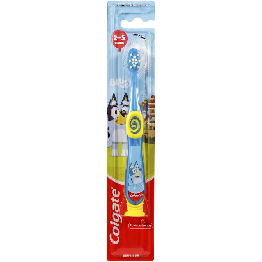 Colgate Junior Smiles Kids Toothbrush 2-5 Years Extra Soft Bluey 1pack