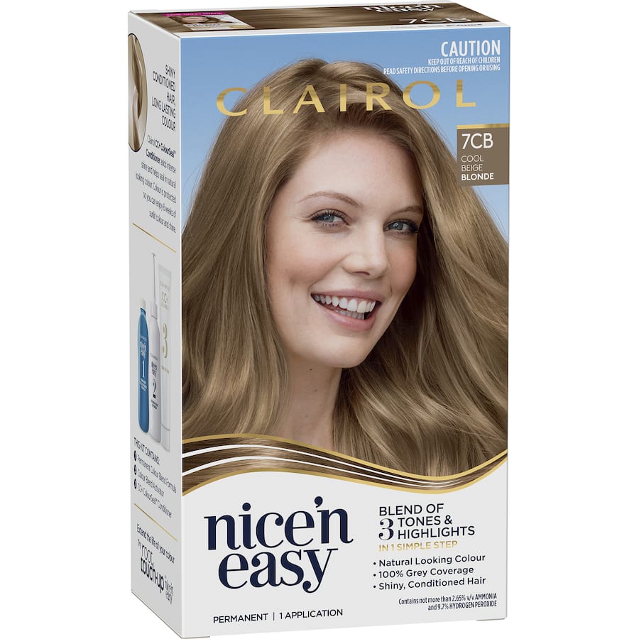 Clairol Nice N Easy Hair Colour Cool Beige Blonde 7cb 1pack