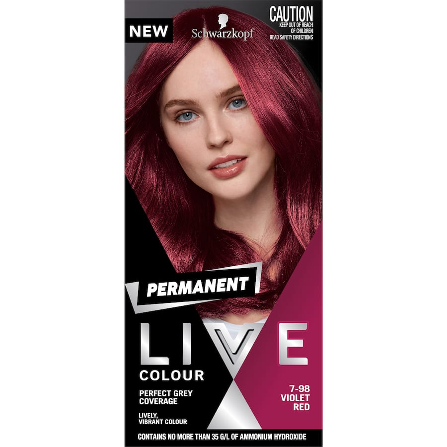 Schwarzkopf Live Colour Permanent Hair Colour Violet Red 1pack
