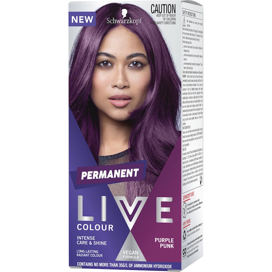 Schwarzkopf Live Colour Permanent Hair Colour Purple