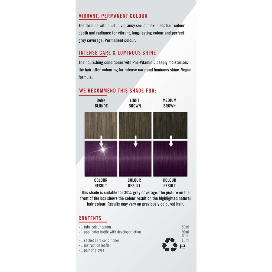 Schwarzkopf Live Colour Permanent Hair Colour Purple