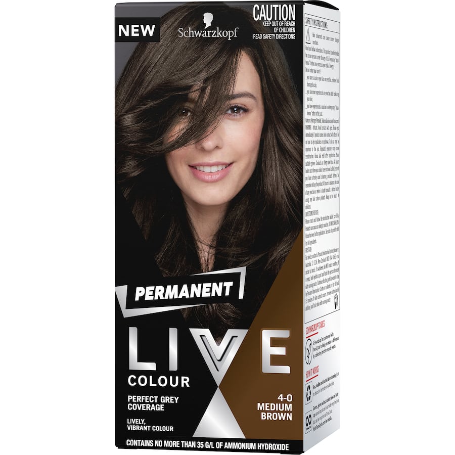 Schwarzkopf Live Colour Permanent Hair Colour Medium Brown 1pack