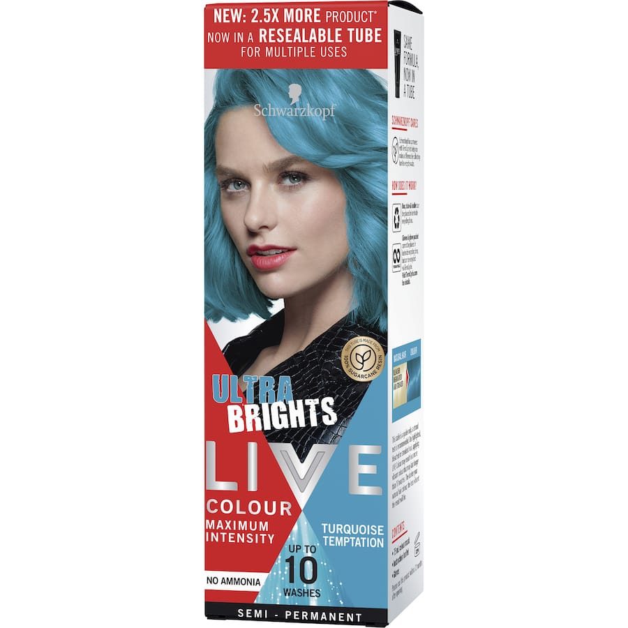 Schwarzkopf Live Colour Ultra Brights Turquoise Temptation 75mL