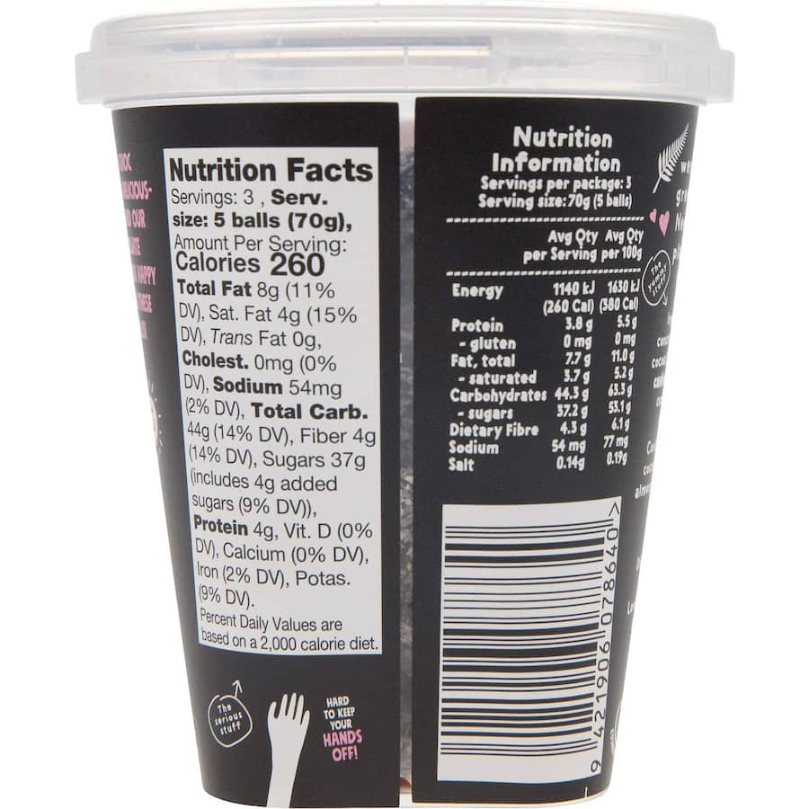 Frooze Balls Snack Balls Raspberry Dark Chocolate 210g