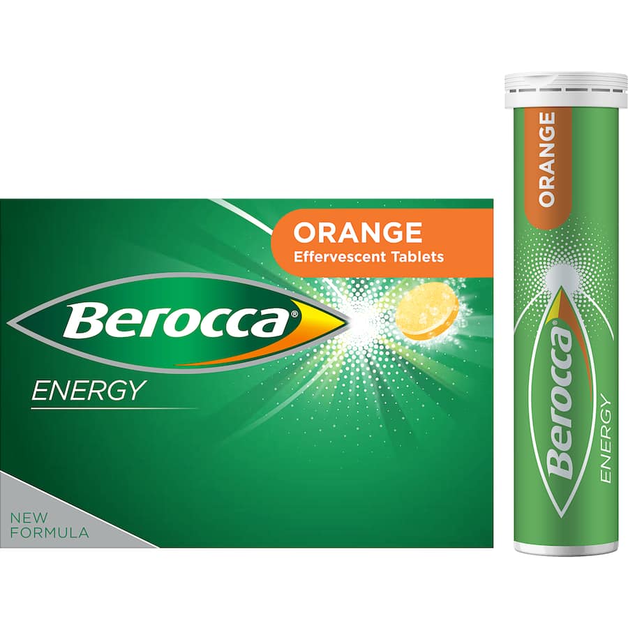 Berocca Performance Effervescent Energy Vitamin C Orange Pack 45 tabLets
