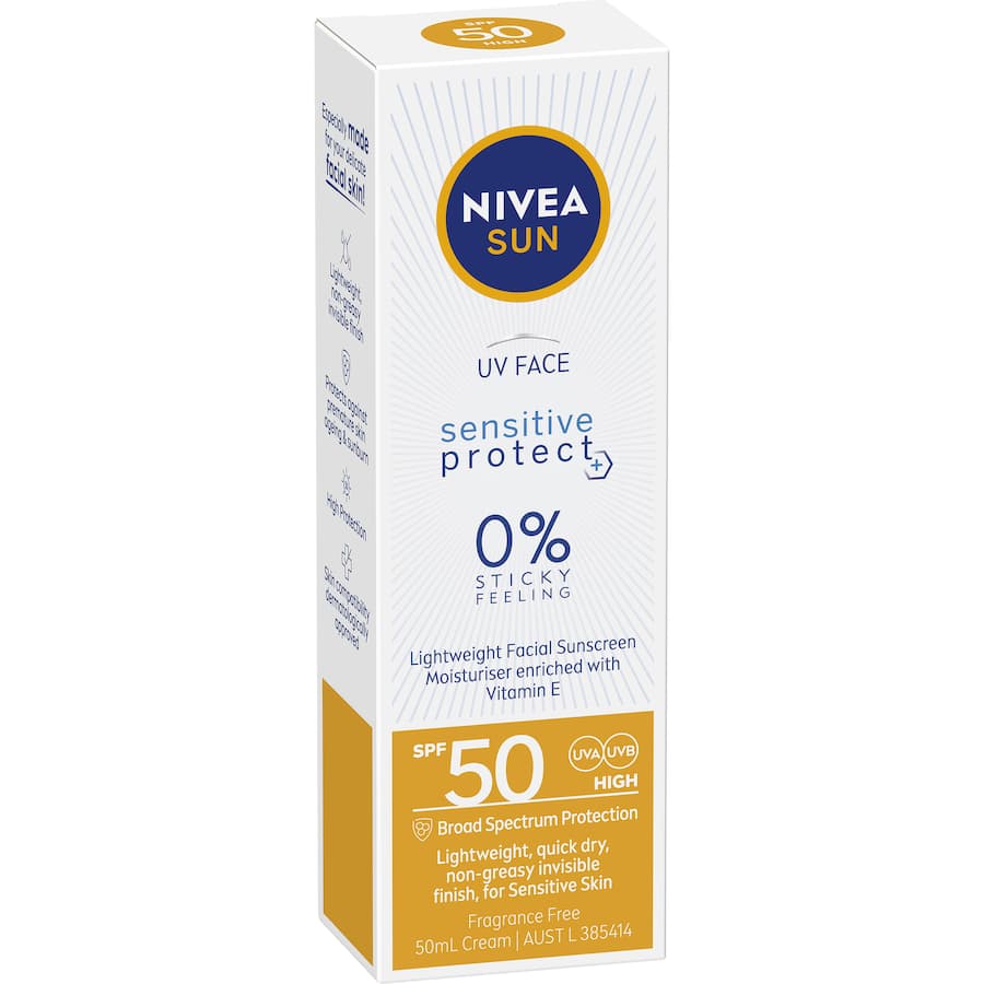 Nivea Sun Sunscreen Uv Face Sensitive Spf 50 50mL