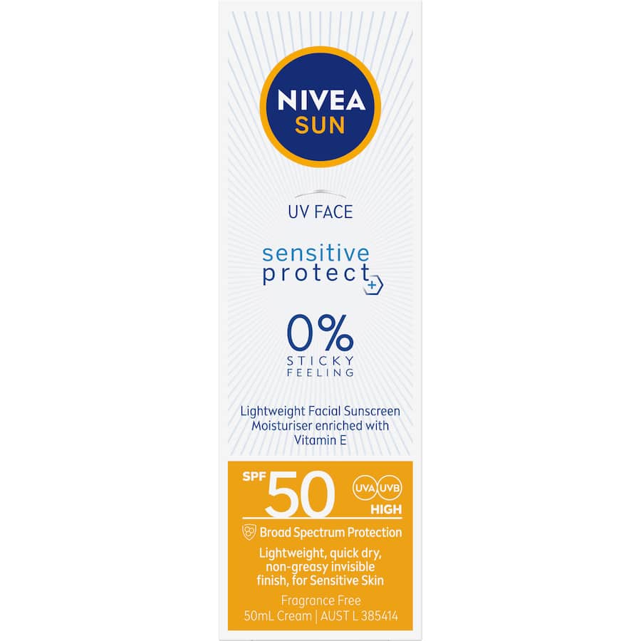 Nivea Sun Sunscreen Uv Face Sensitive Spf 50 50mL