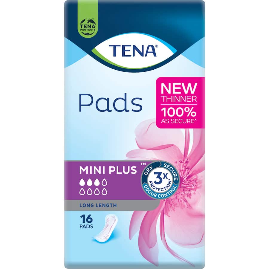Tena Pads Mini Plus Long Length 16pack