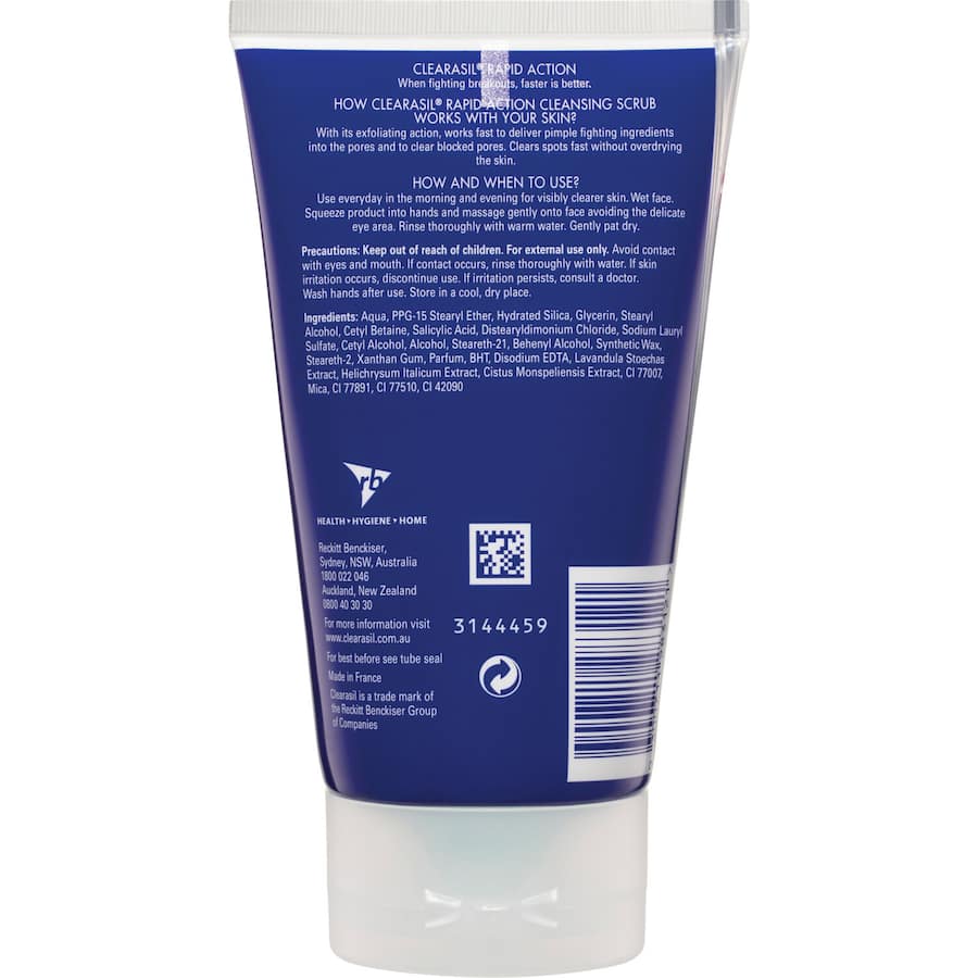 Clearasil Ultra Rapid Action Cleanser Deep Pore Scrub Tube 150mL
