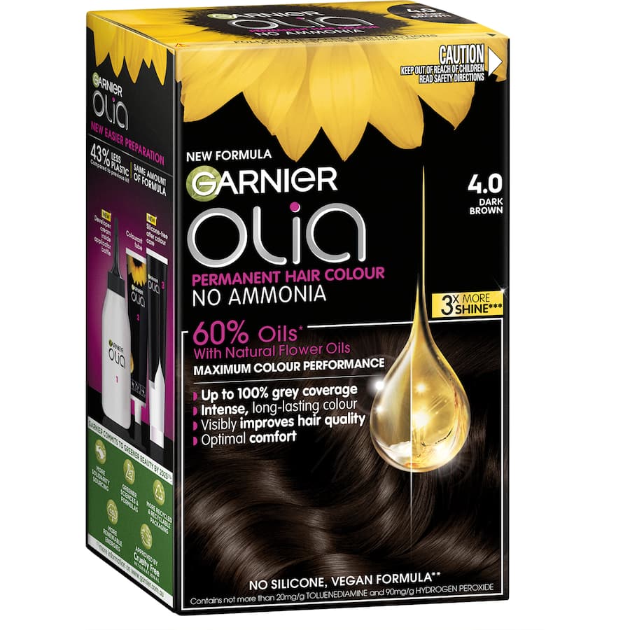 Garnier Olia Hair Colour Dark Brown 4.0 1pack