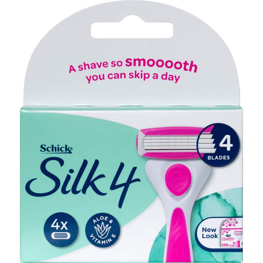 Schick Silk 4 Razor Blades 4pack
