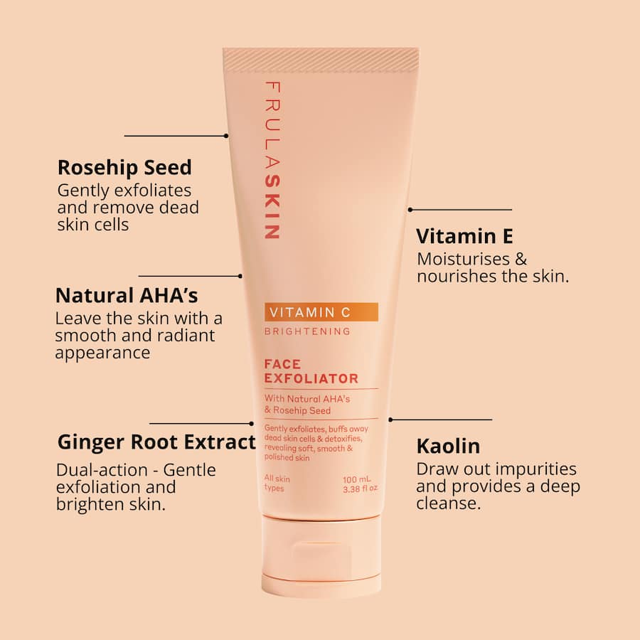 Frula Face Exfoliator Vitamin C Brightening 100mL