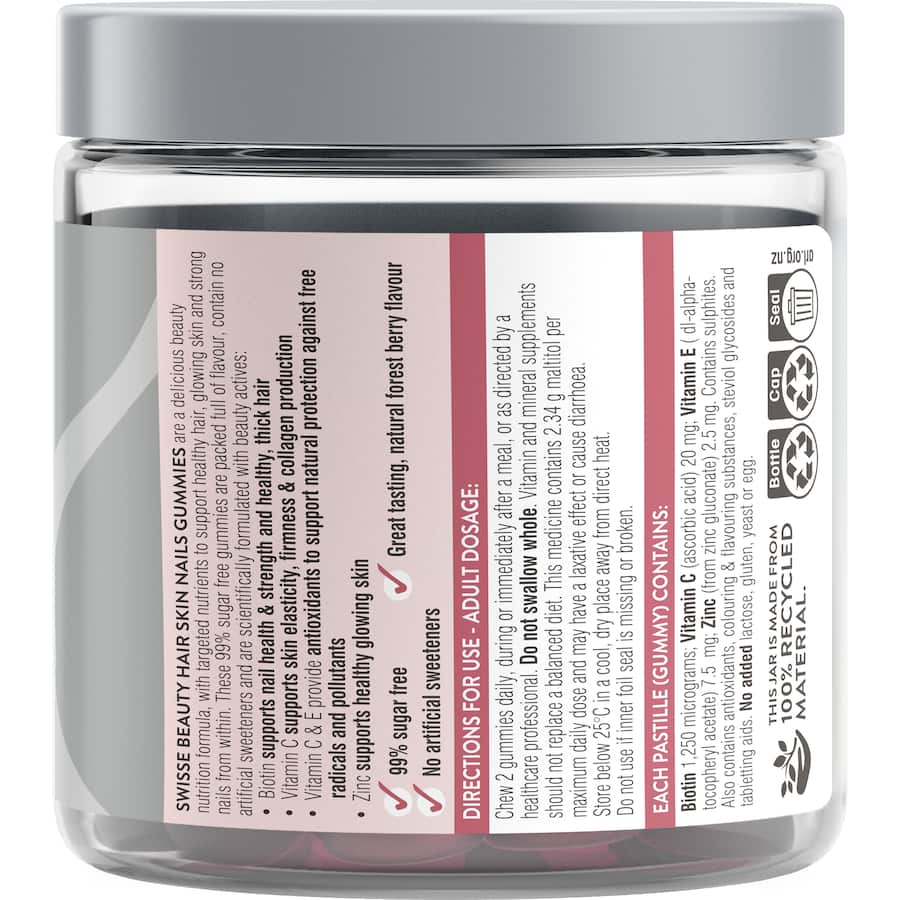 Swisse Hair Skin And Nail Gummies 50ea