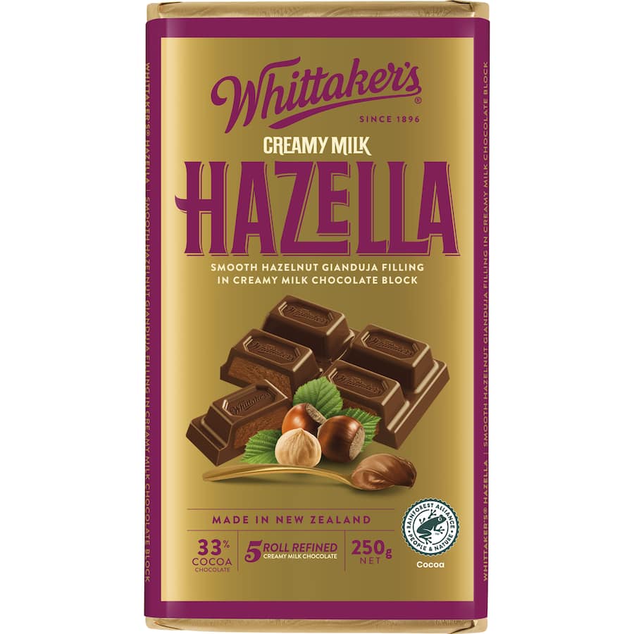 Whittakers Chocolate Hazella Block 250g