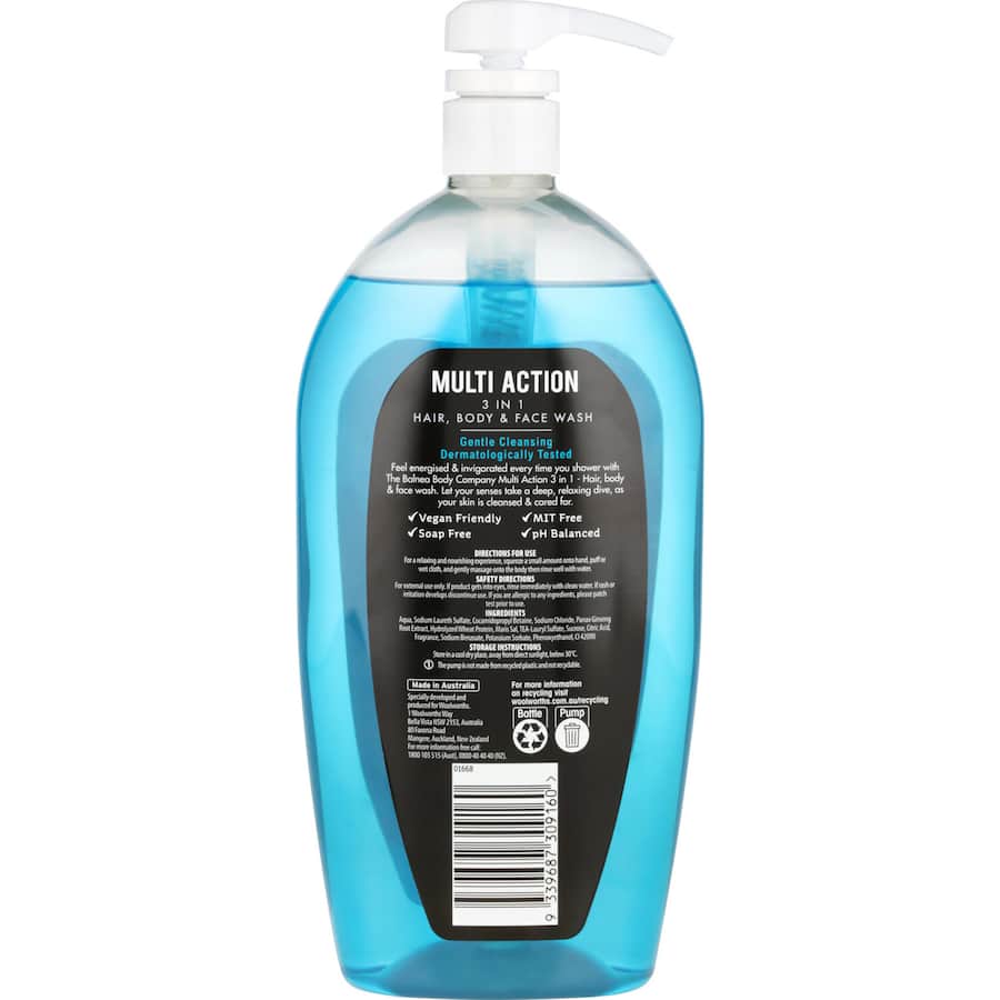 Balnea Mens Body Wash Multi Action 1L