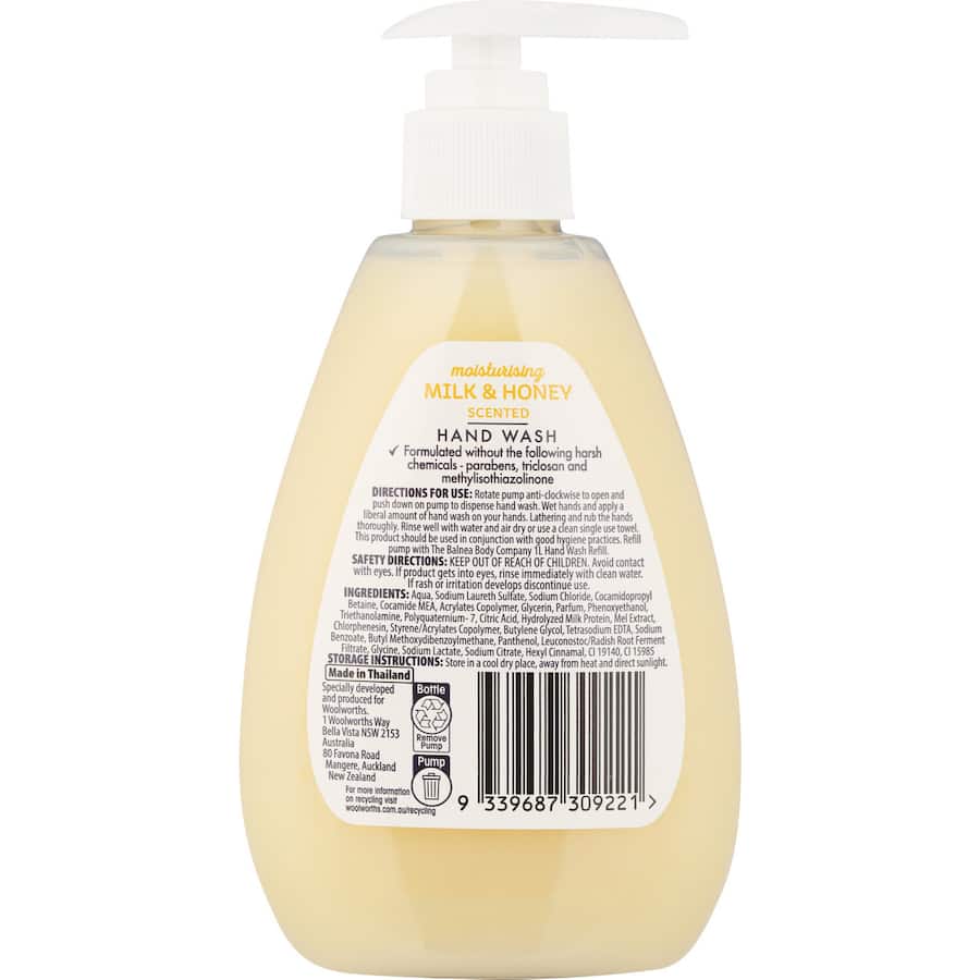 Balnea Hand Wash Milk & Honey 250mL