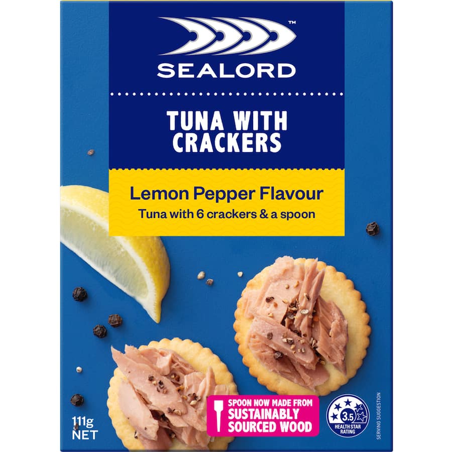 Sealord Tuna & Crackers Lemon Pepper (6 crackers) 111g