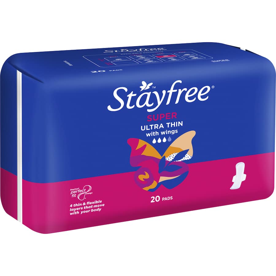 Stayfree Ultra Thin Pads Super Wings 20pack