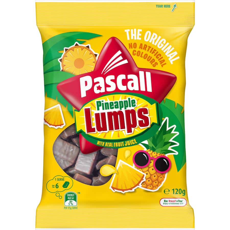 Pascall Chocolate Lollies Pineapple Lumps 120g