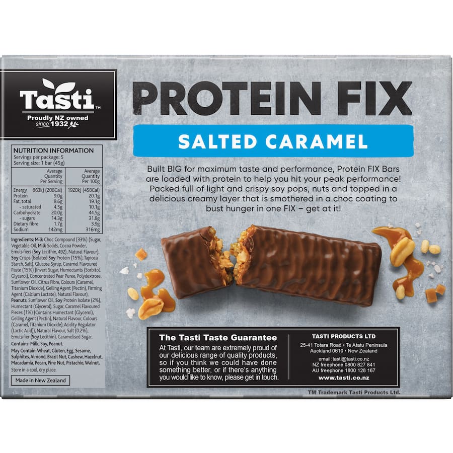 Tasti Protein Bars Salted Caramel 5pk 225g