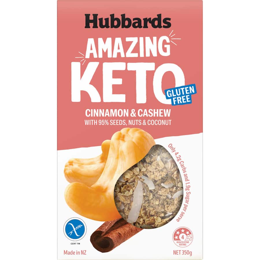 Hubbards Amazing Keto Muesli Cinnamon & Cashew 350g