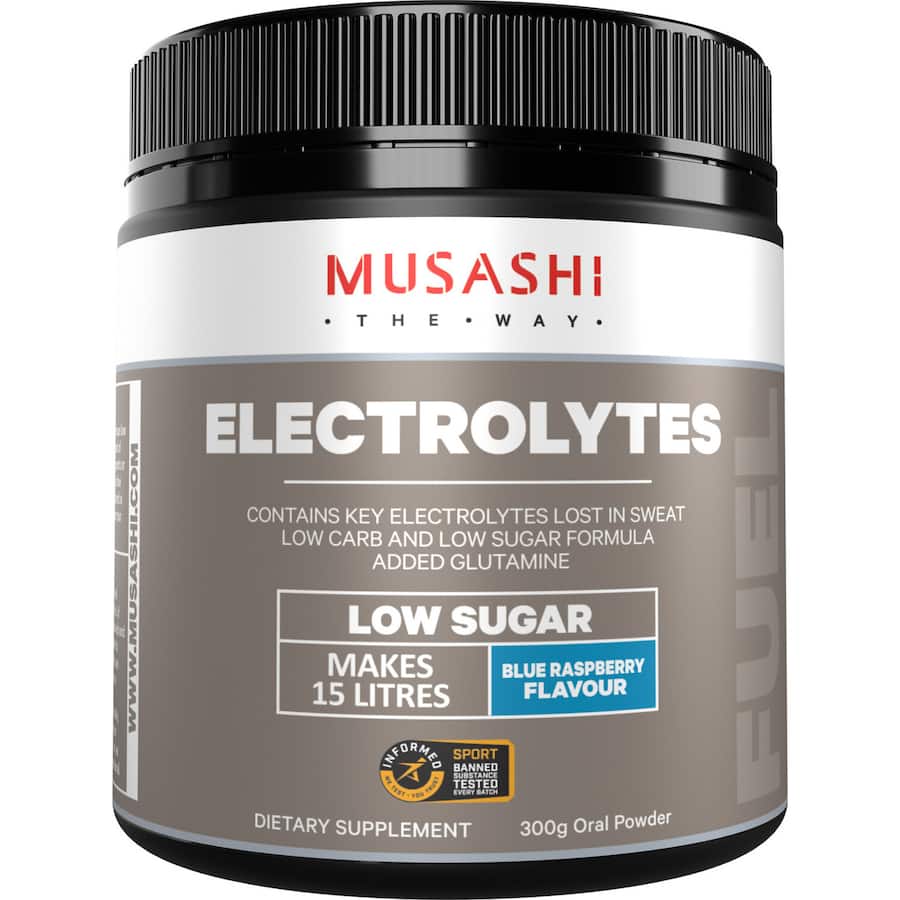 Musashi Electrolytes Blue Raspberry 300g