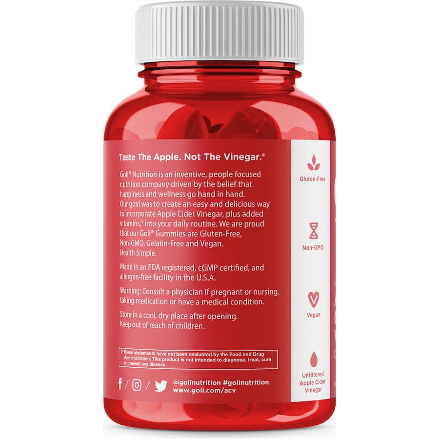 Goli Nutrition Apple Cider Vinegar Gummies 60pack