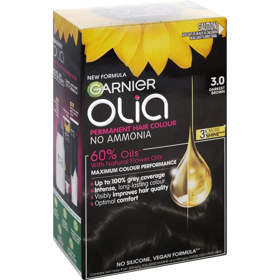 Garnier Olia Hair Colour Darkest Brown 3.0 1pack