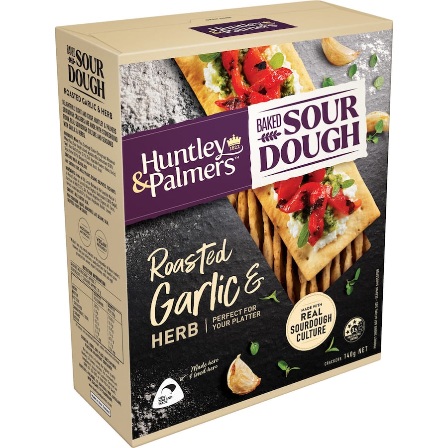 Huntley & Palmers Baked Sourdough Garlic & Herbs 140g