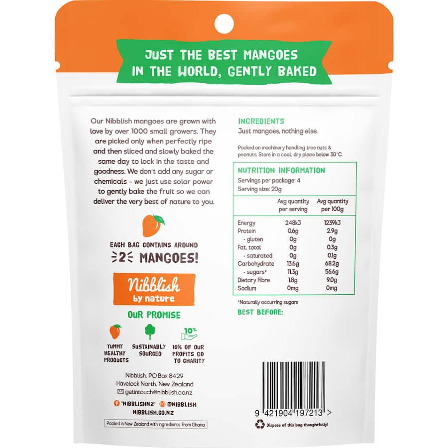Nibblish Mango Gently Baked 80g