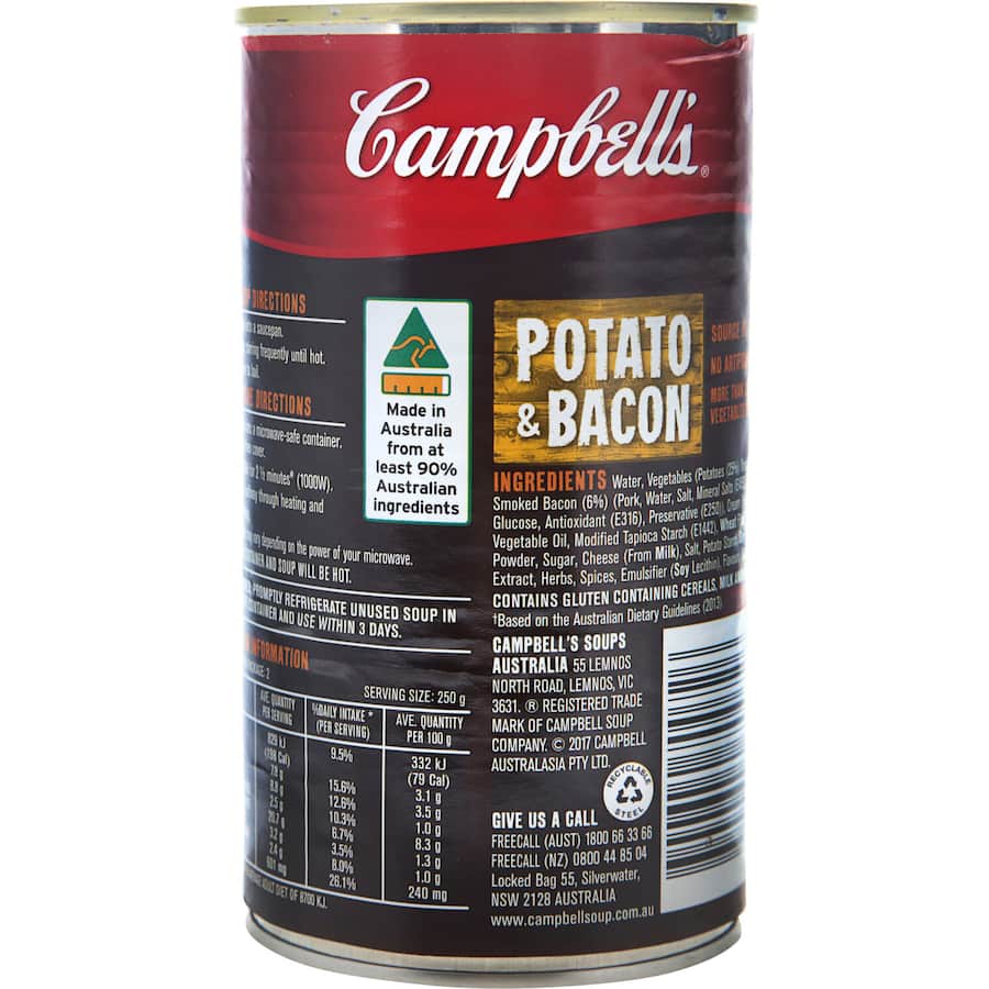 Campbell's Soup Chunky Potato & Bacon Canned 505g
