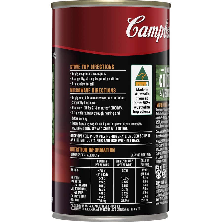 Campbell's Chunky Soup Chicken & Vegetables Canned 505g
