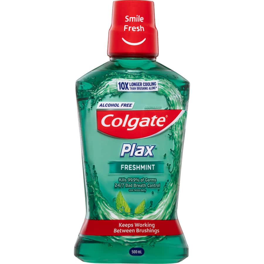 Colgate Plax Antibacterial Mouthwash Rinse Fresh Mint 500mL