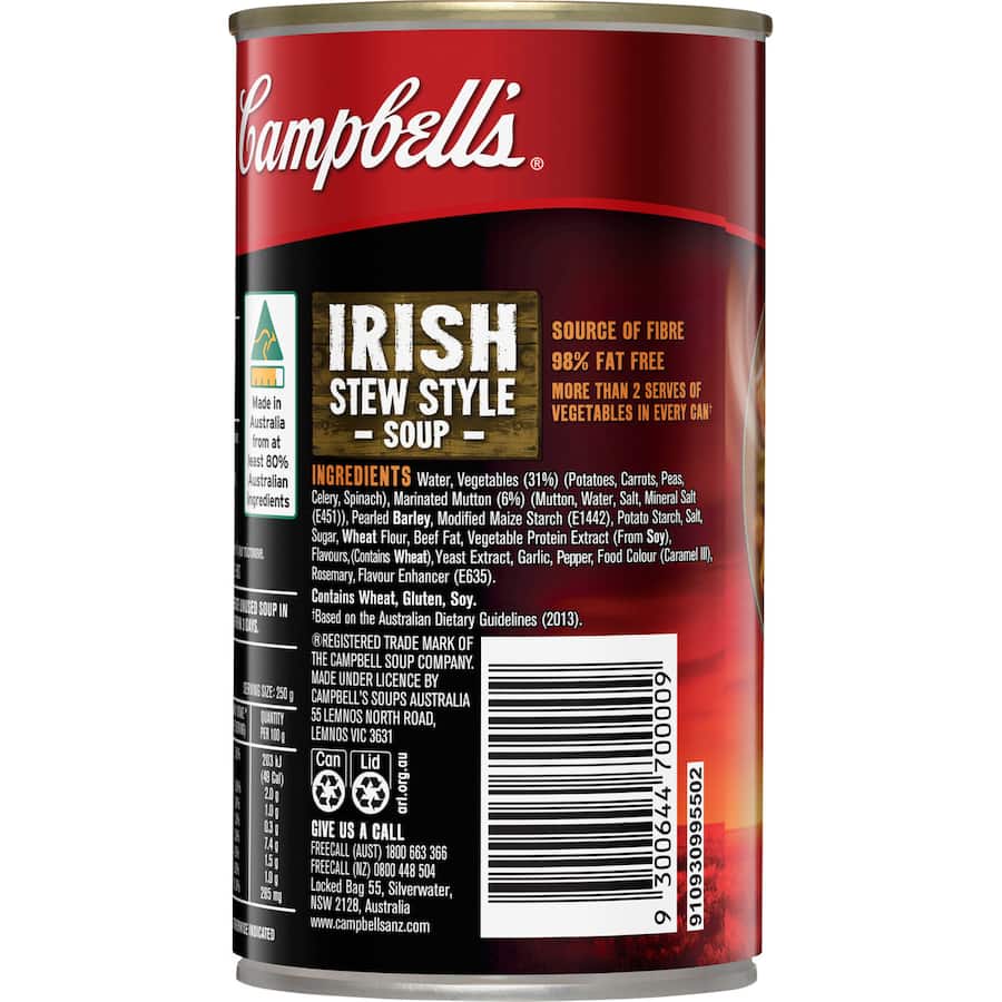 Campbell's Soup Chunky Irish Stew Style Canned 505g