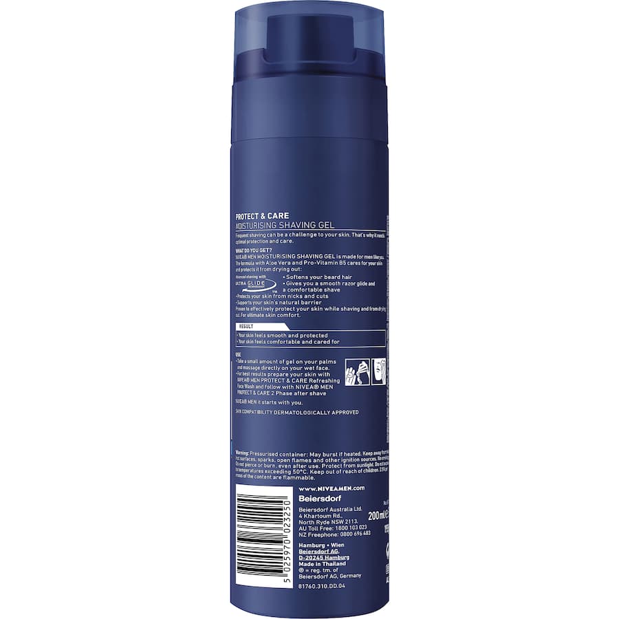 Nivea Men Moisturising Shaving Gel With Aloe Vera 200mL