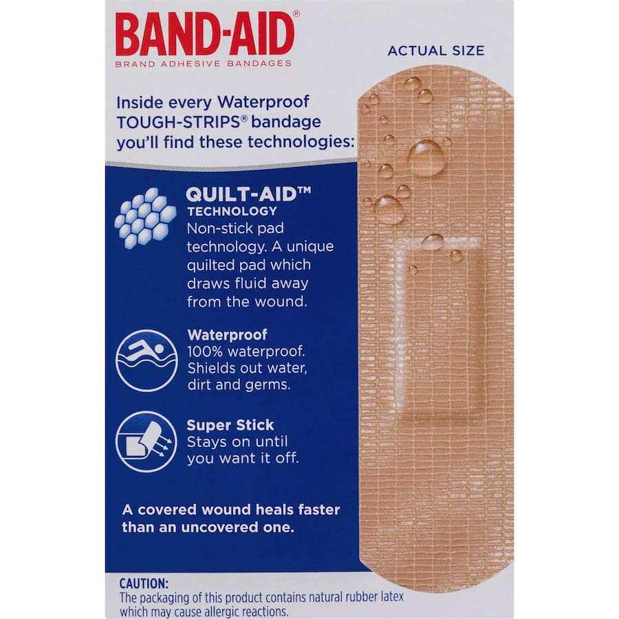 Band Aid Plasters Tough Strips Waterproof 20pack